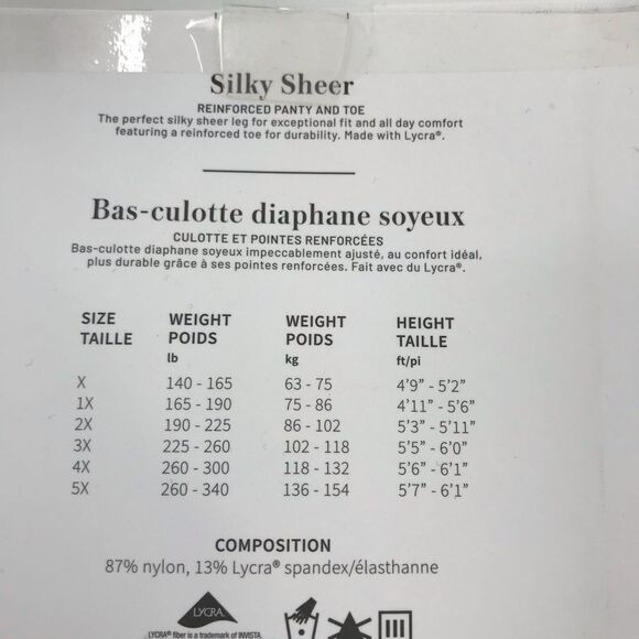 🆕 Addition Elle Silky Sheer Pantyhose Plus X - Picture 2 of 2